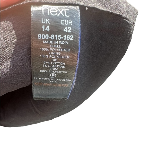 Next outerwear black and white all over embroidered bomber zip up jacket - Picture 7 of 7